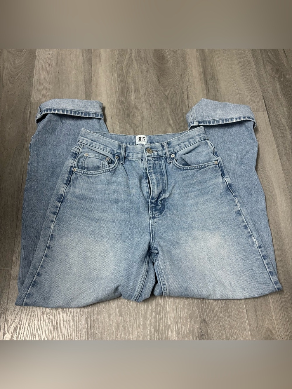 BDG Urban Outfitters 100% Cotton High Rise Baggy Light Wash Denim Blue Jeans 29